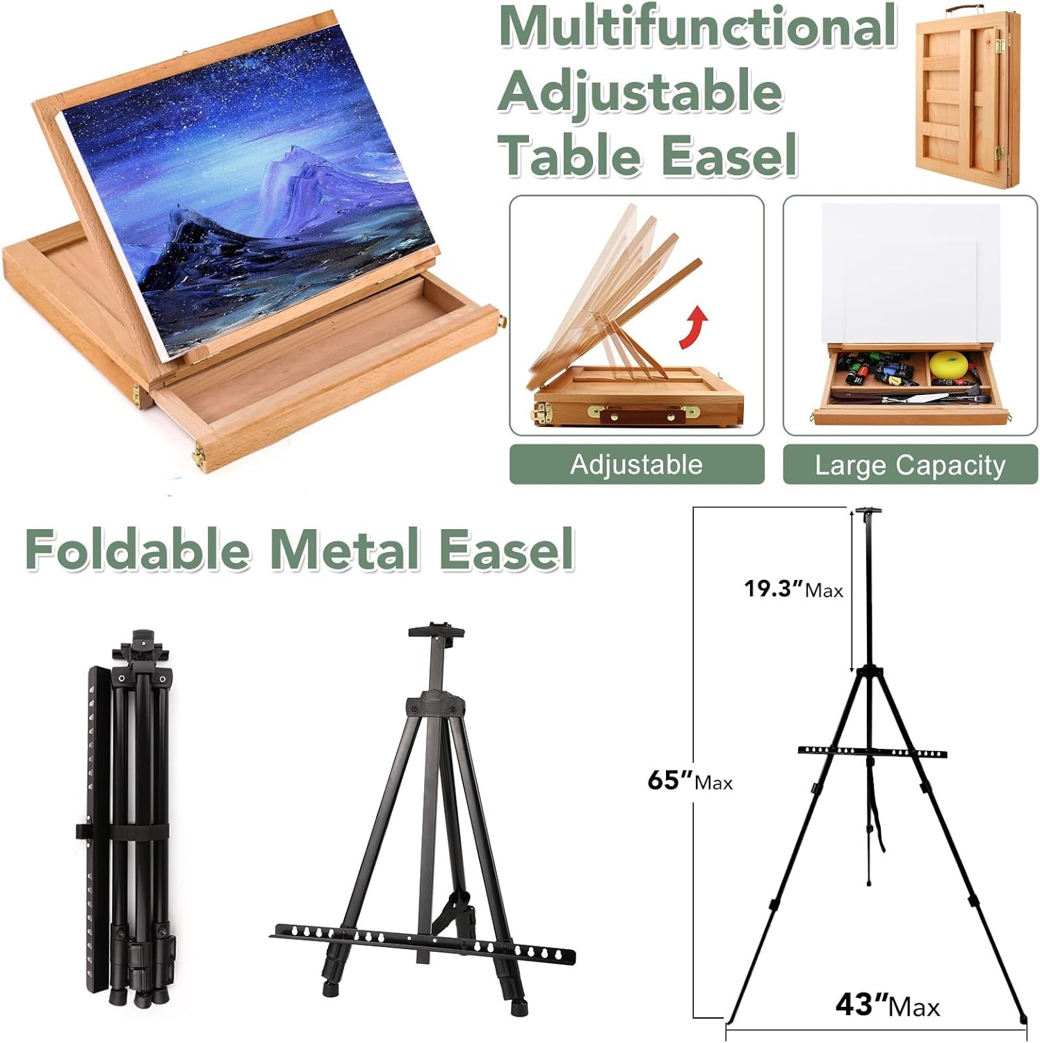 141PCS Deluxe Artist Painting Set, Painting Supplies with 84 Paint(Oil, Watercol