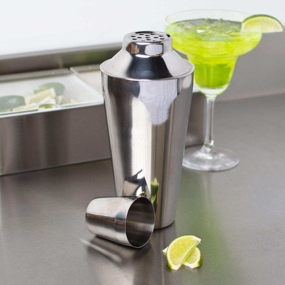 USA SELLER  BAR/COCKTAIL SHAKER 28 OZ STAINLESS STEEL 3-PIECES FREE SHIP US ONLY