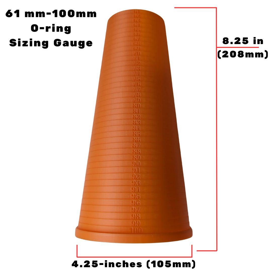 O-Ring Sizing Cone Measuring Tool 3mm-60mm/61mm-100mm and 3mm-30mm Free (Orange)