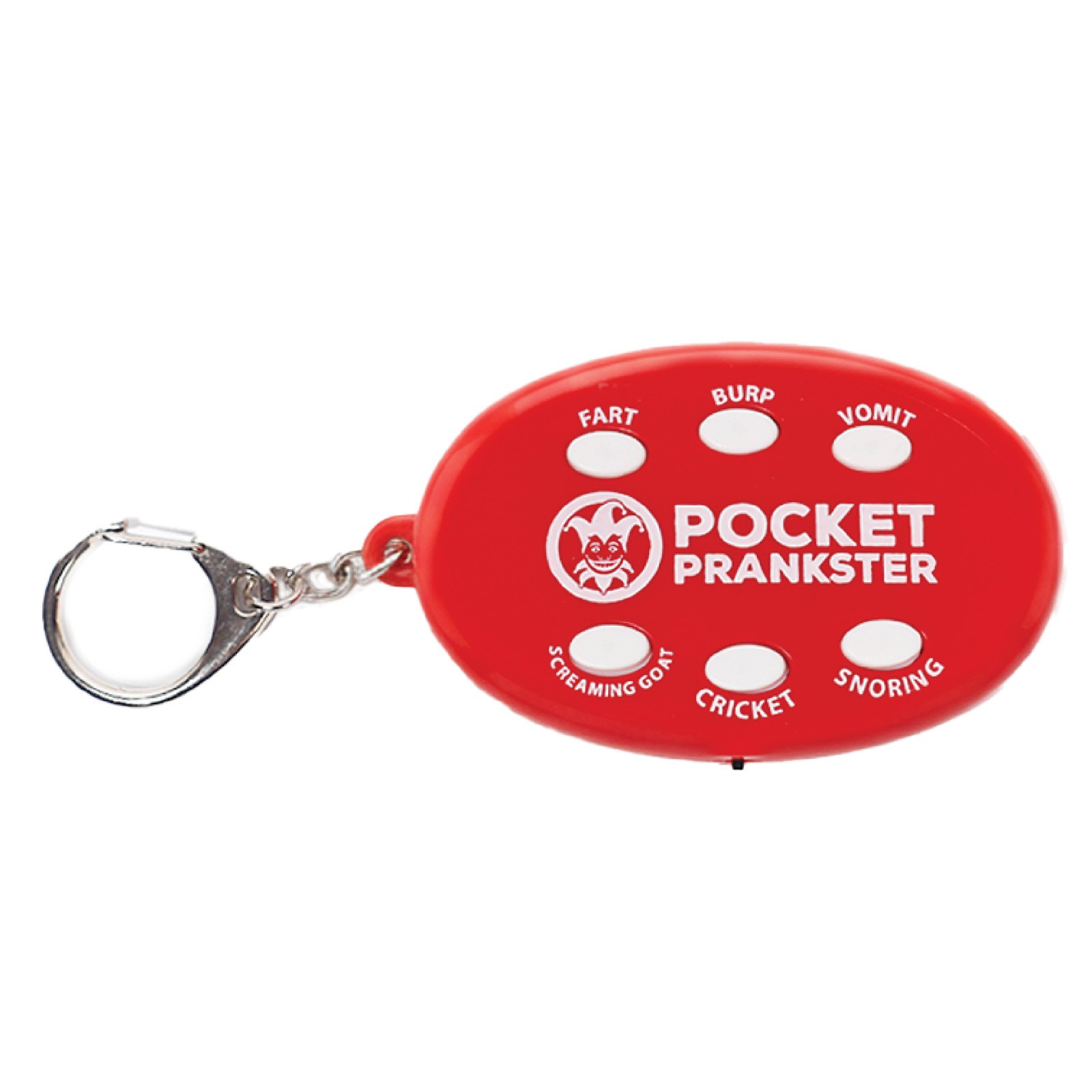 Pocket Prankster Sound Keychain with Fart, Burp, Vomit, Screaming Goat, Cricket,
