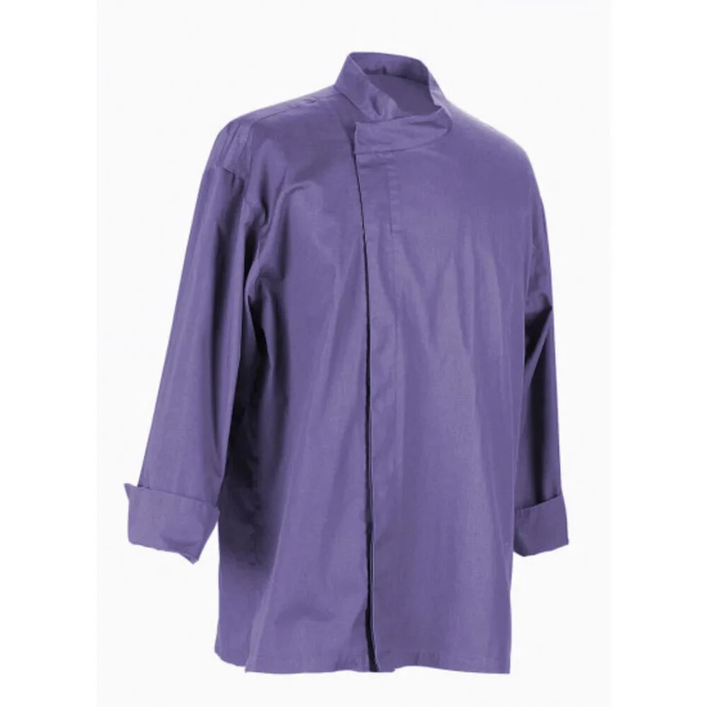 NEW Chef Revival Chef Jacket with Snap Buttons, Eggplant- size 5X