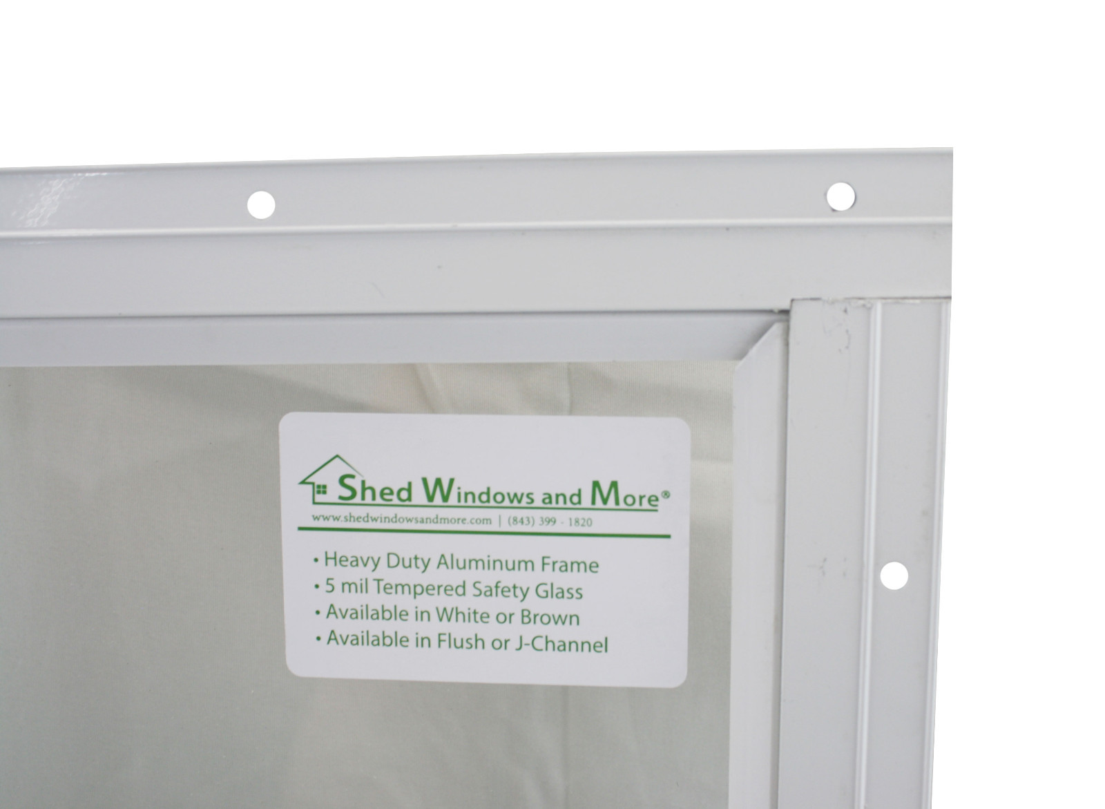 18 x 23 Shed Window TEMPERED GLASS White Flush Playhouse Garage Free Shipping