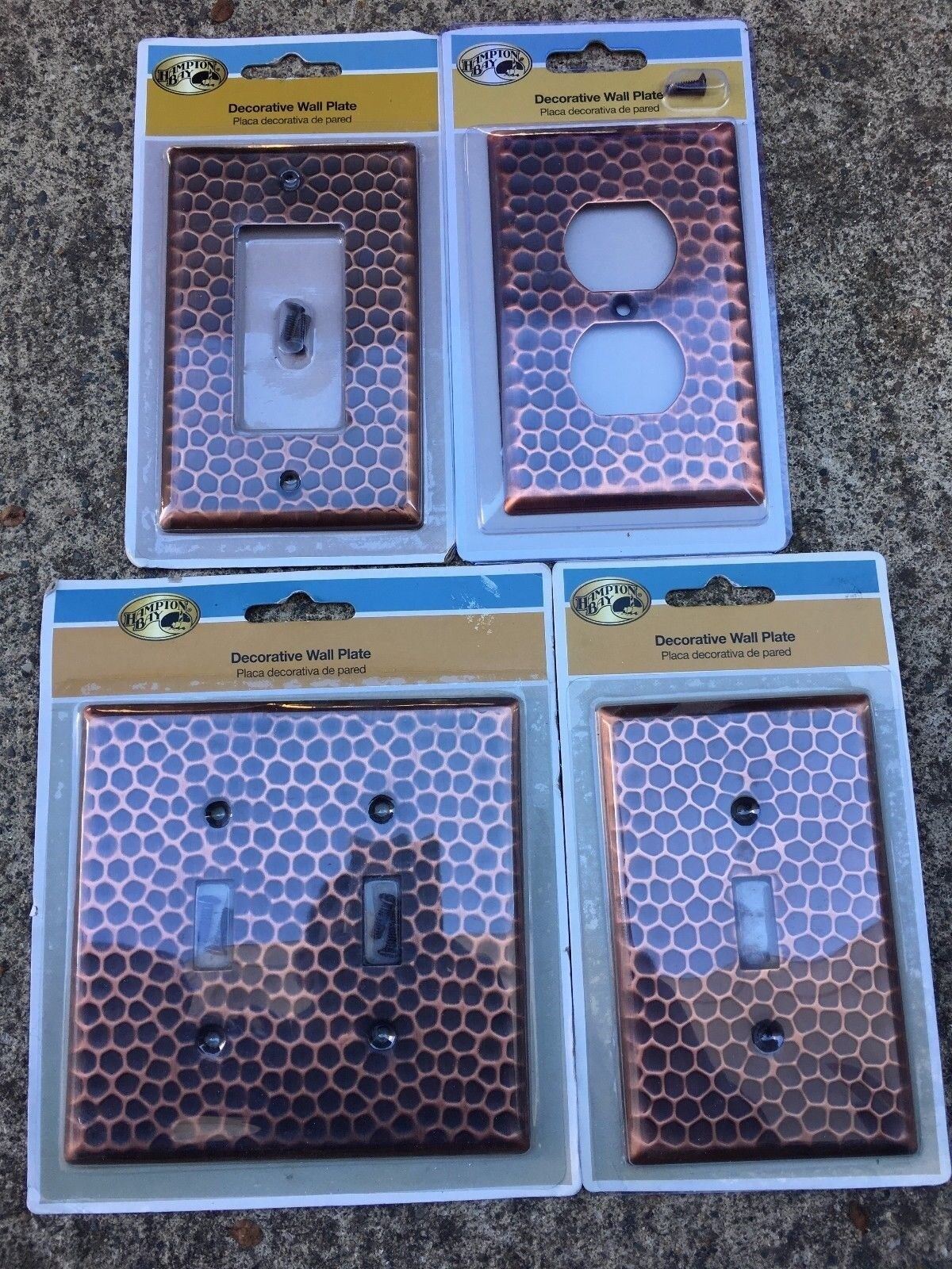 Wall Switch Cover Hammered Vintage Textured Outlet Toggle Bronze Plates