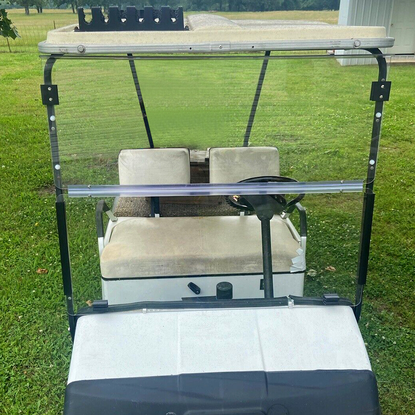 Clear Fold Down Golf Cart Windshield for EZGO Marathon 1986-1994.5