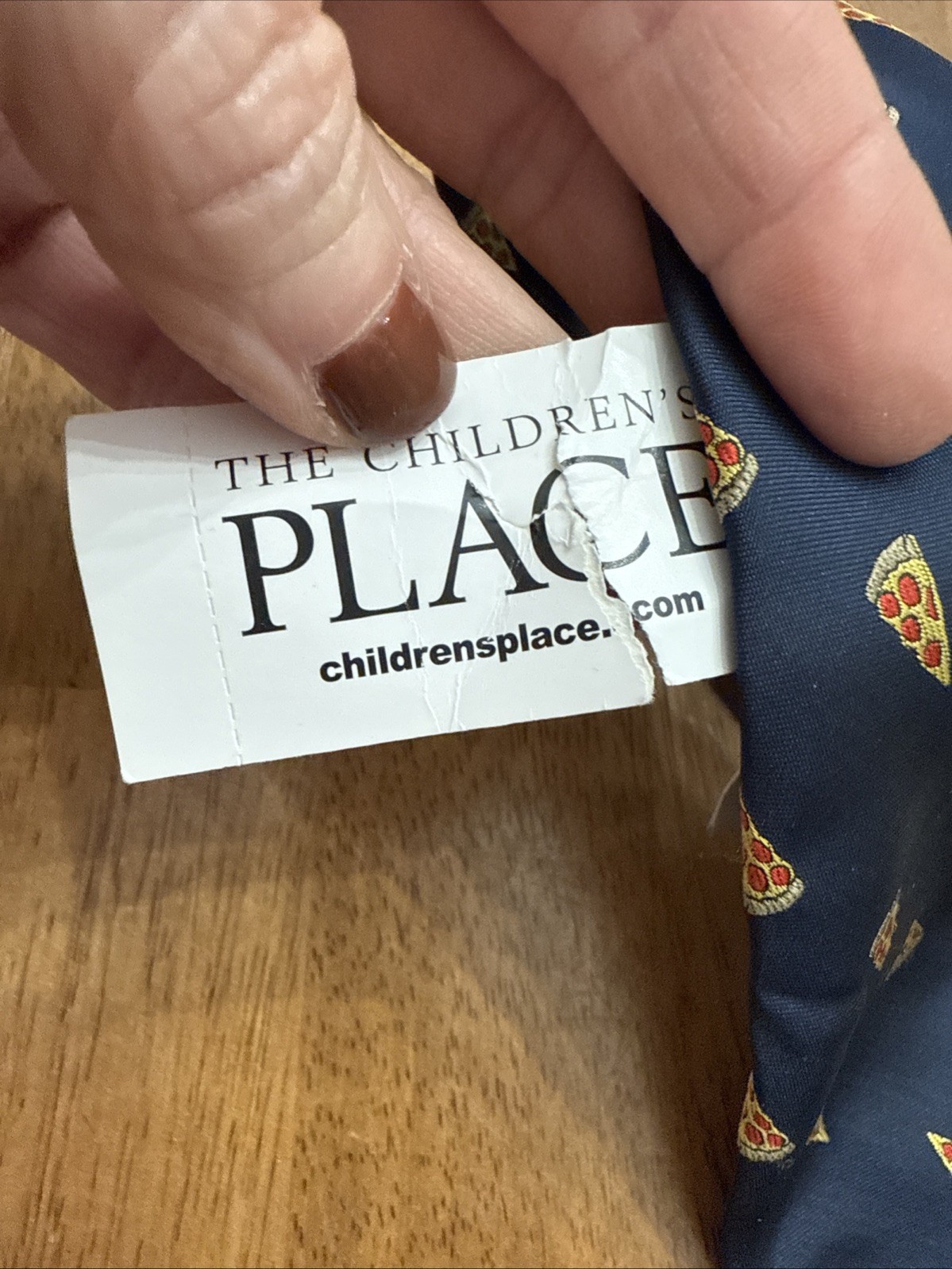 Children Place Boys Pizza Print Navy Novelty Necktie Size 8-14 New w/Tag Fun