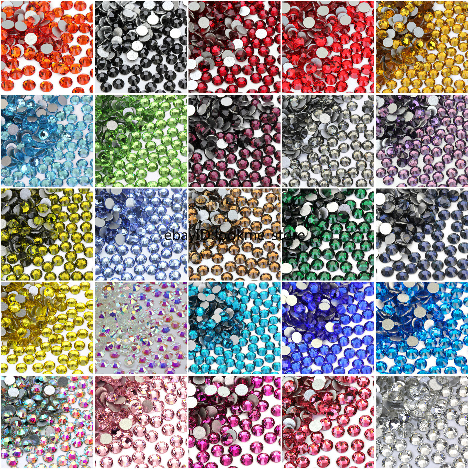 Non Hotfix Crystal Glass Rhinestones Flatback Nail Art Gems 3D Glitter Art Deco