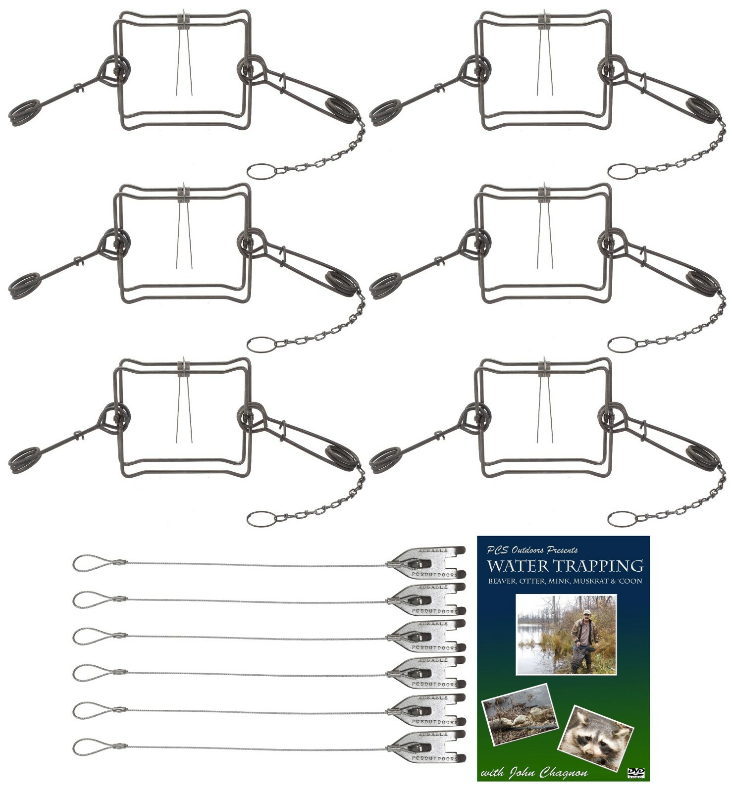 (6 Pack) Duke #330 DS Body Grip Value Package with DVD and Cable Stakes