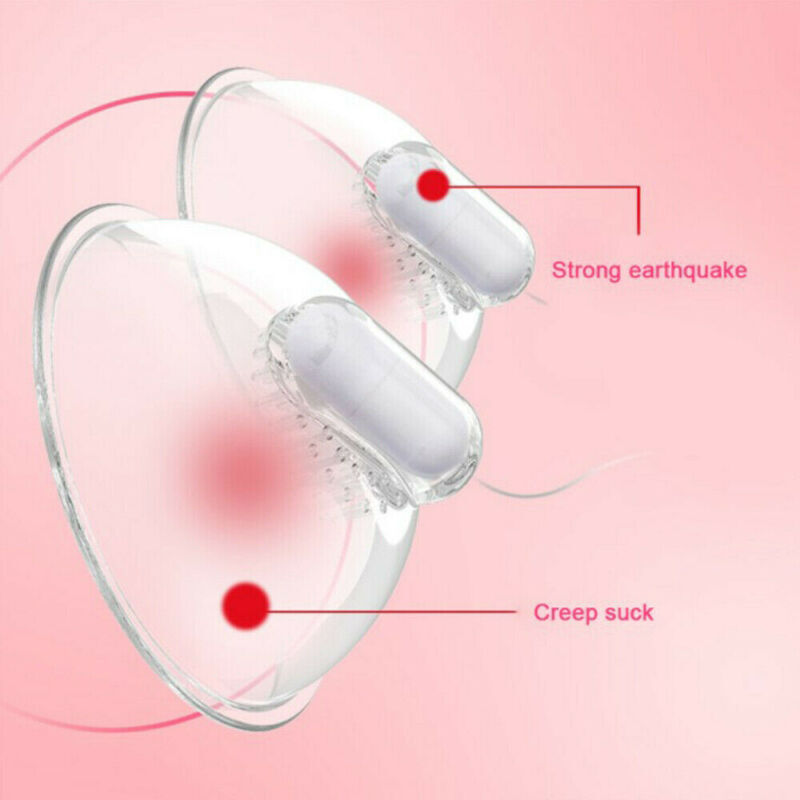 Breast Stimulator Pump Sucking Nipple Clit Vibrator Silicone Sex Toys For Women