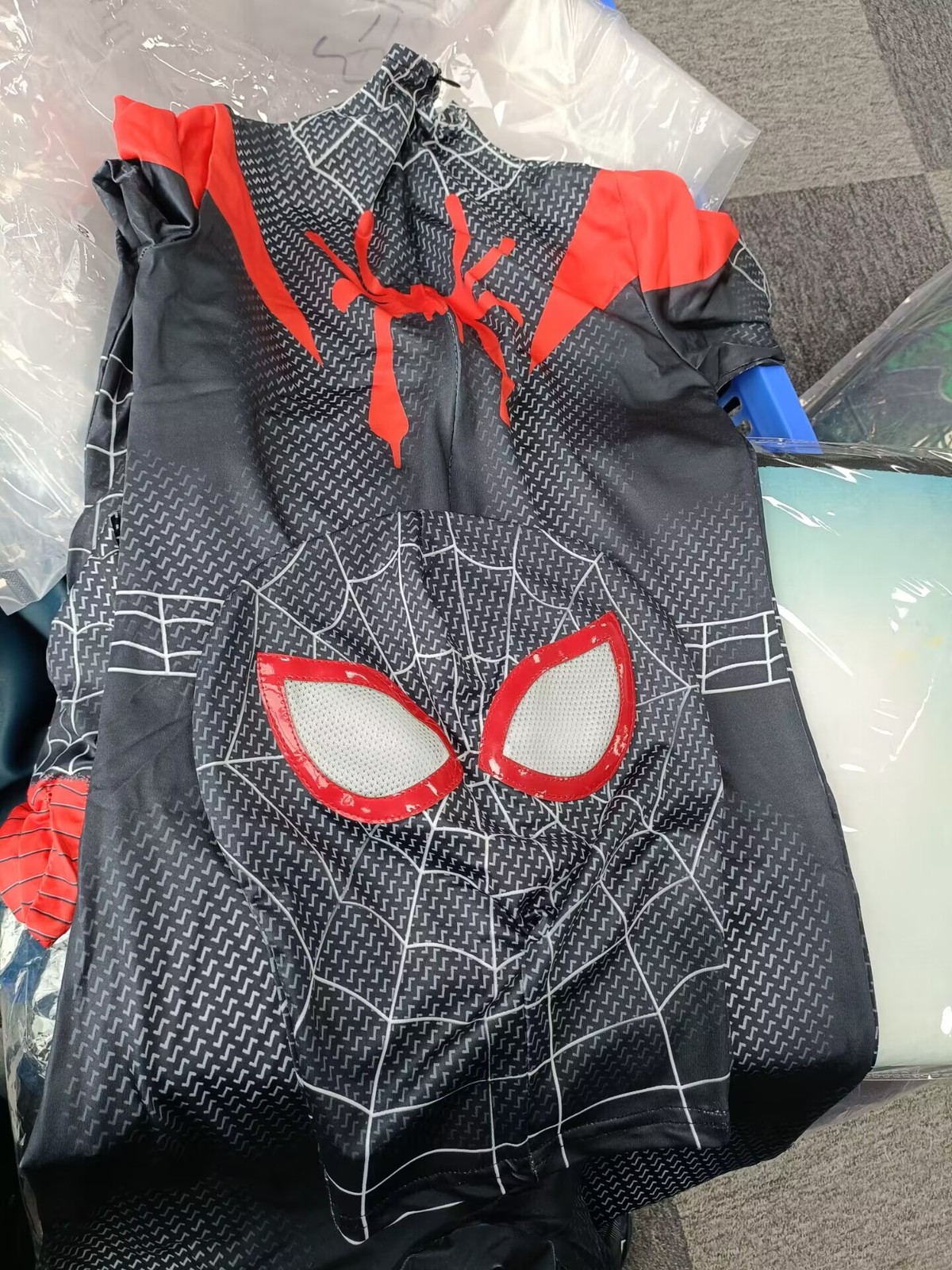 Spiderman Miles Morales Halloween Costume Cosplay Mens Jumpsuit Spandex Bodysuit