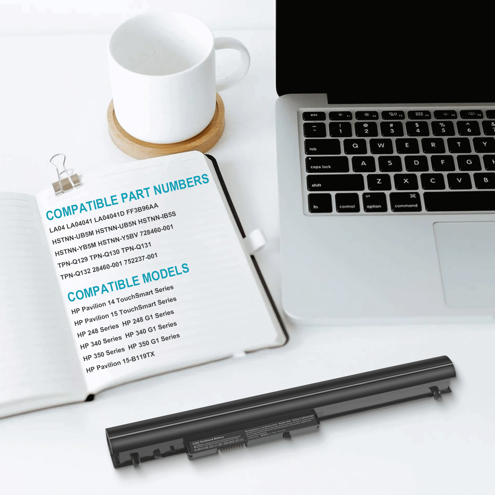 Lot 50PC BATTERY For HP SPARE 776622-001 (LA03 LA04) 15-f272wm 15-f222wm 14.8V