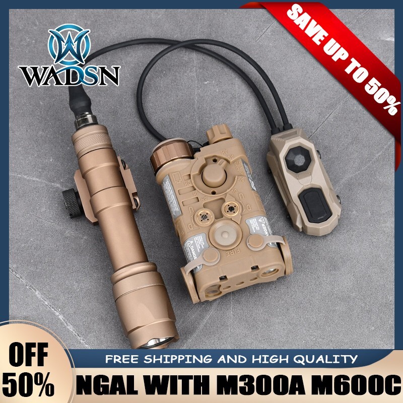 WADSN Tactical NGAL Laser Red Green IR laser Hunting M600C Flashlight Sight Set
