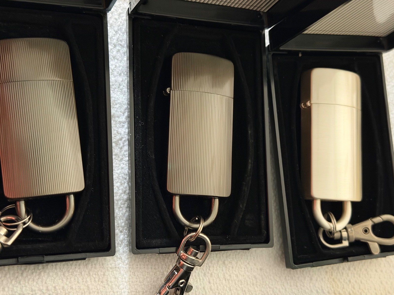 Brand New NOS Sarome Cigarette Cigar Lighter Lot Tobacciana Clip Chain Lot 12