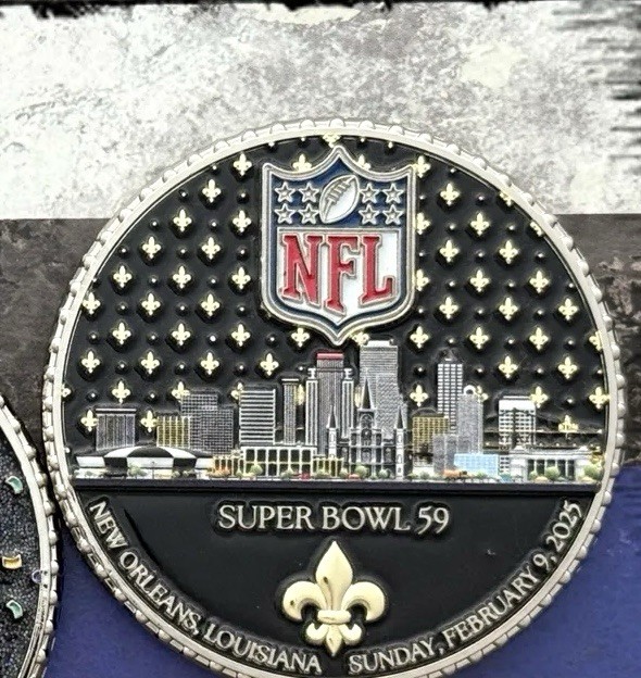 NFl Super Bowl 59 New Orleans Challenge Coin (Limited Production)
