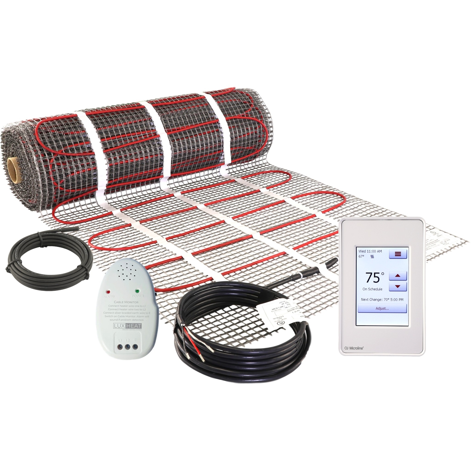 LuxHeat Mat Kit 240v (35-200sqft) Electric Radiant Floor Heating System Tile and