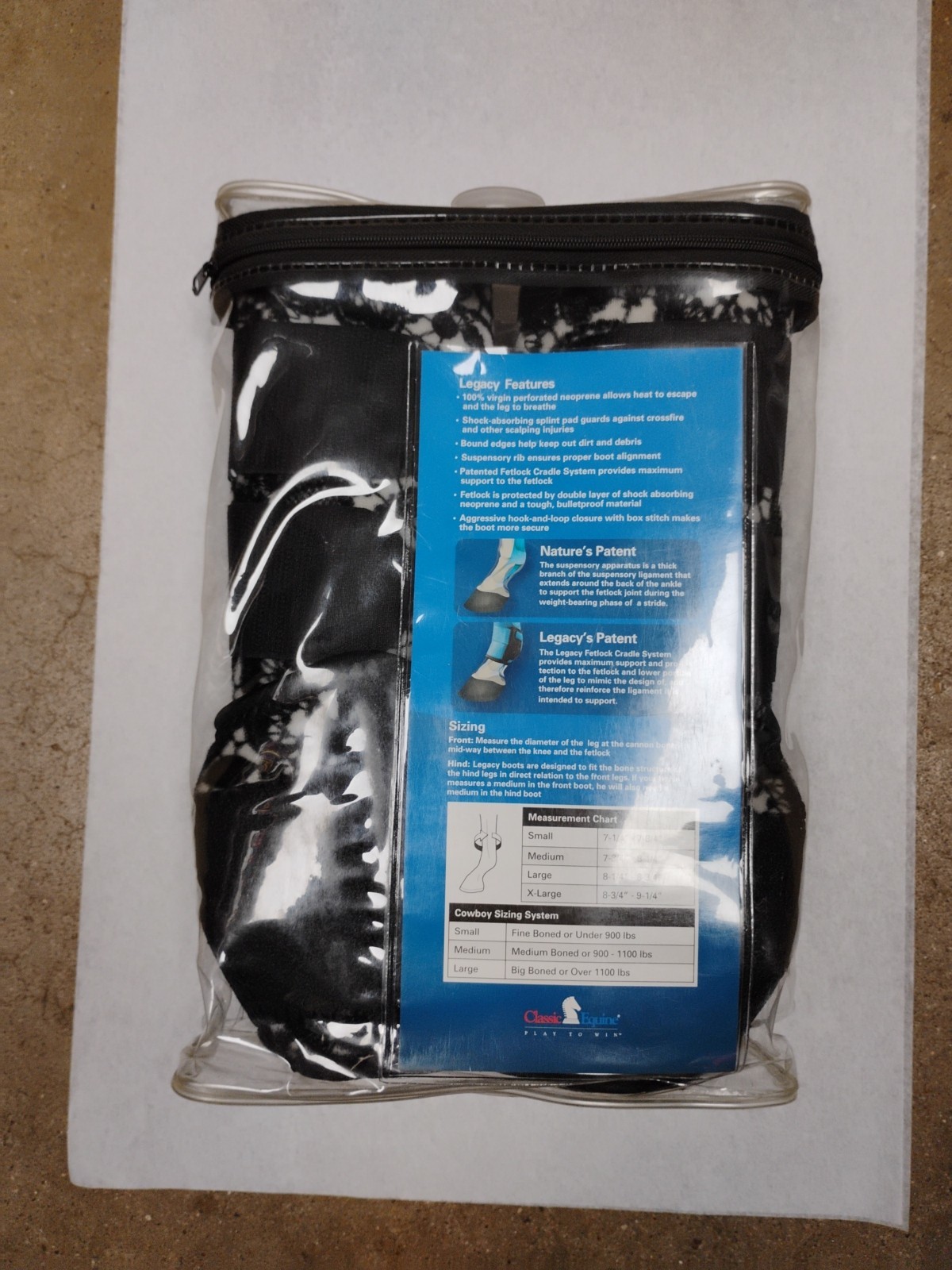 New In Package Classic Legacy CLS200 Hind Boots Black Lace Medium