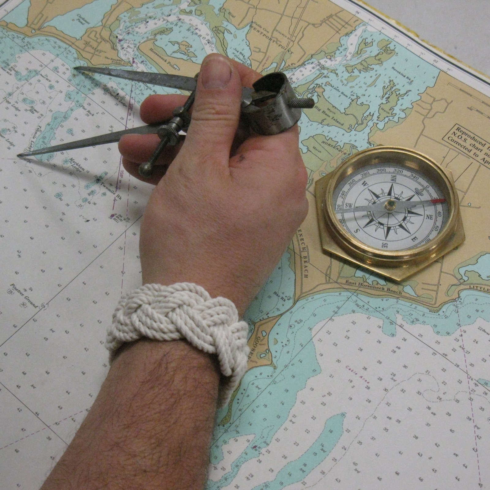 Original Cotton Rope Sailor Knot Bracelet Natural White