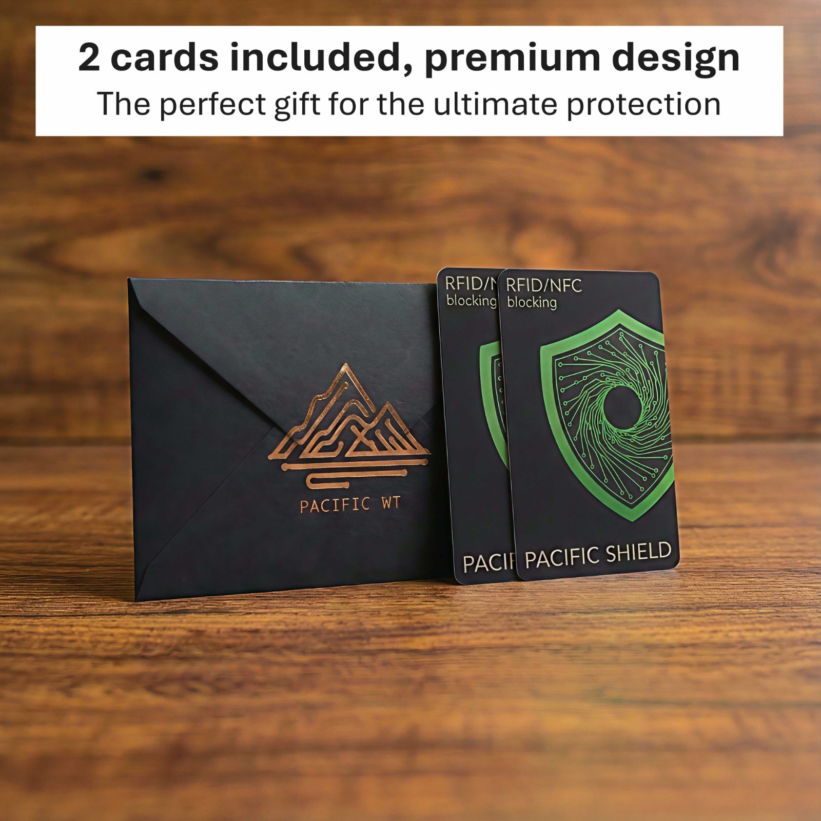 RFID Blocking Card (2 Pack) Identity Protection Wallet Credit Cards Debit ID NFC