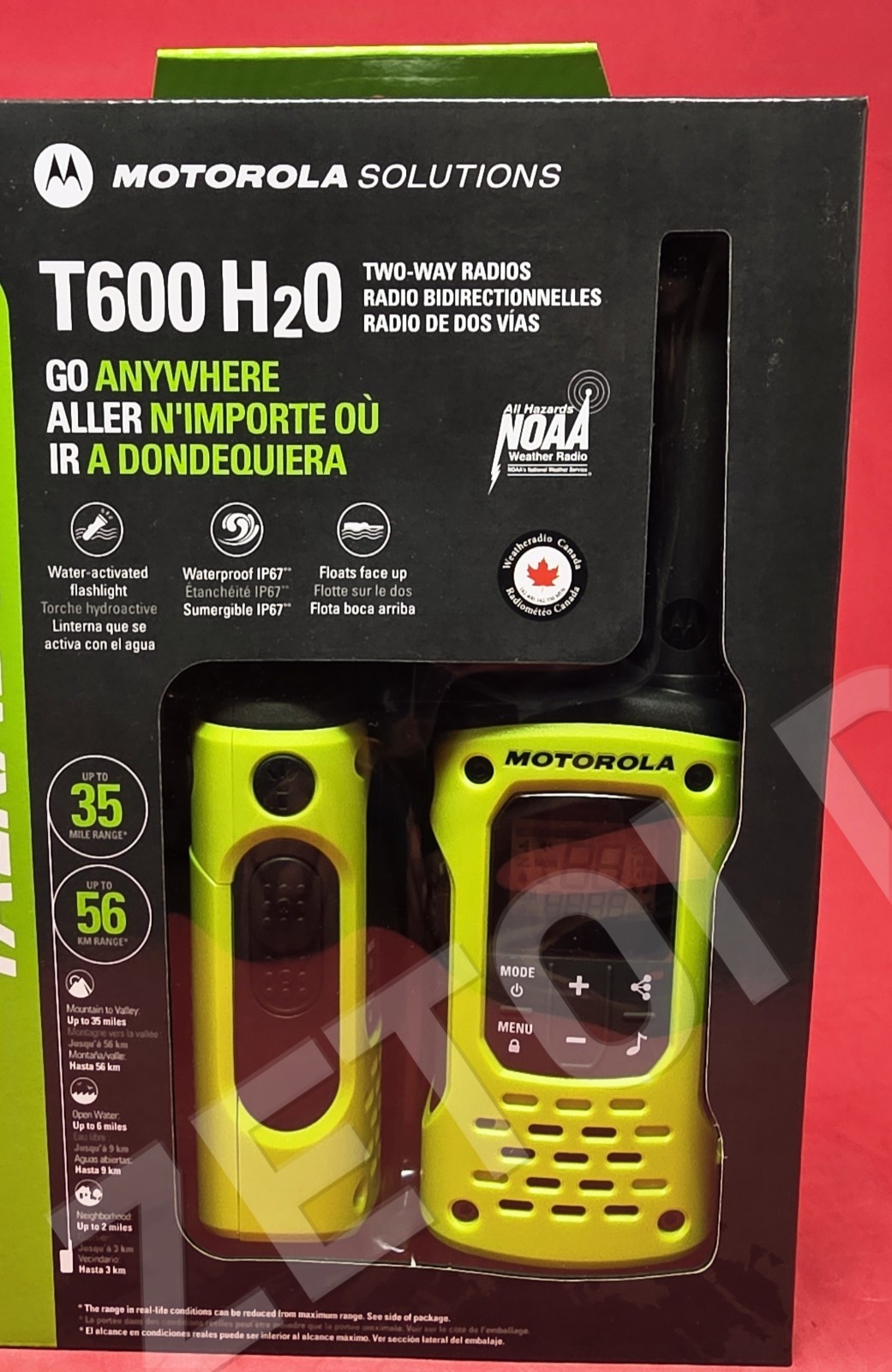 *BRAND NEW* Motorola T600 H2O Waterproof FRS Radios walkie talkies 22 Channel