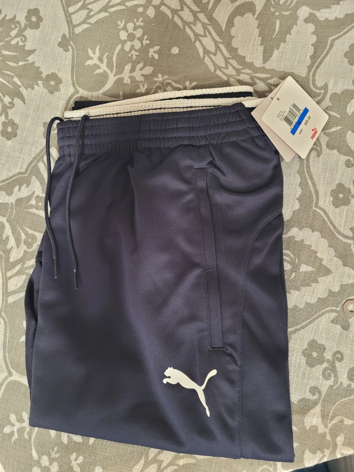 Puma Mens Traing Pants Navy White XL