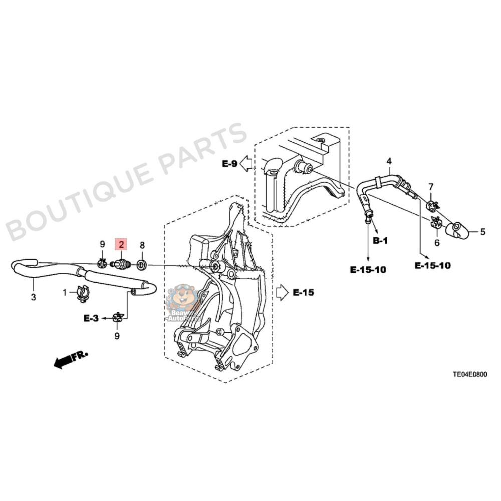 OEM NEW for Honda PCV Valve & Washer Kit JAPAN MADE Crank Vent 17130-RBB-A01