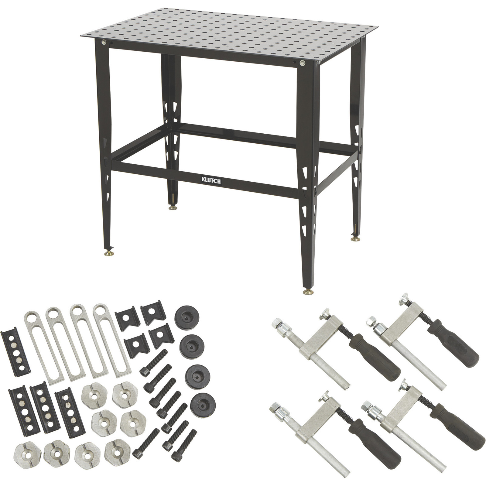Klutch Steel Welding Table with Tool Kit, 36in.L x 24in.W x 33-1/4in.H