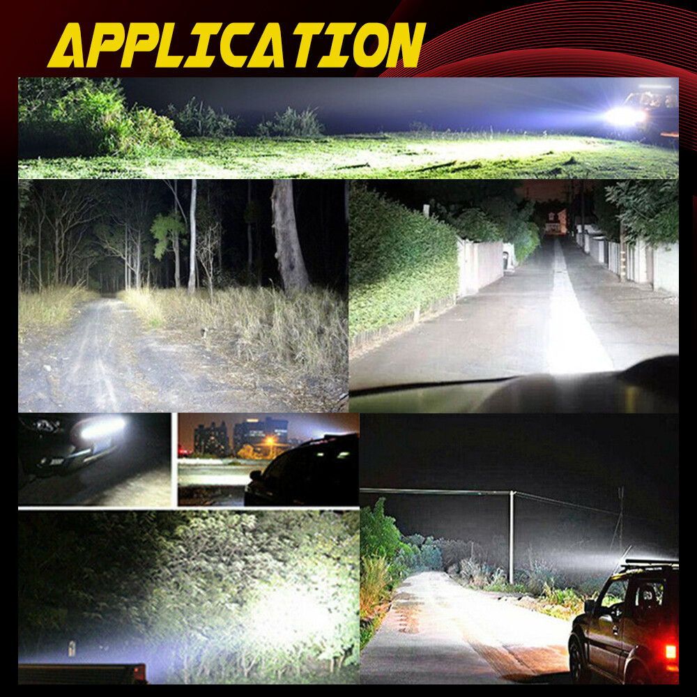 Slim Roof 50" + 7" LED Light Bar + 4" White Pods Wire Kit For Can-Am Maverick X3