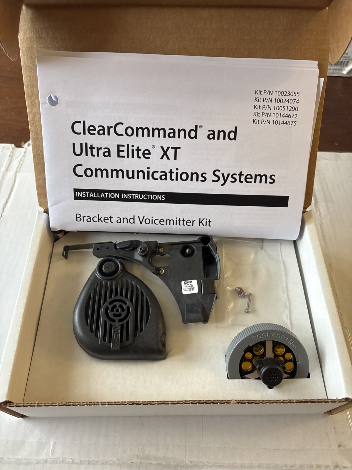 MSA 10024074 CLEARCOMMAND -AMPLIFIER KIT WITH BRACKET & VOICEMITTER NEW In Box