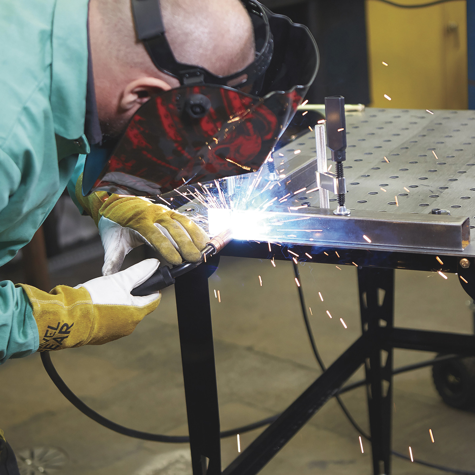 Klutch Steel Welding Table with Tool Kit, 36in.L x 24in.W x 33-1/4in.H