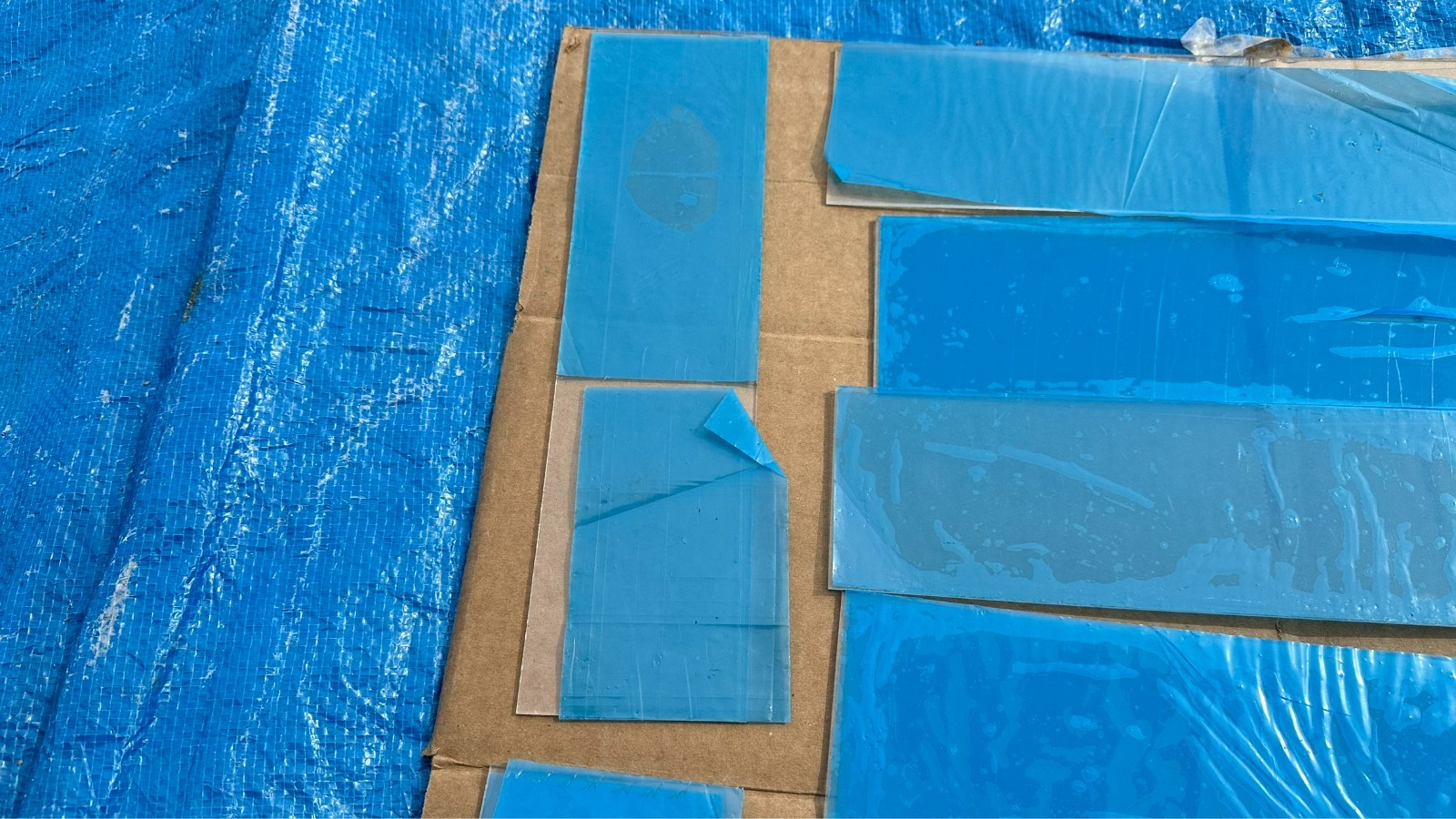 Lot of 15 New Sheets of 11-11/16" x 3-1/8" Acrylic Clear Plexiglass Plexi