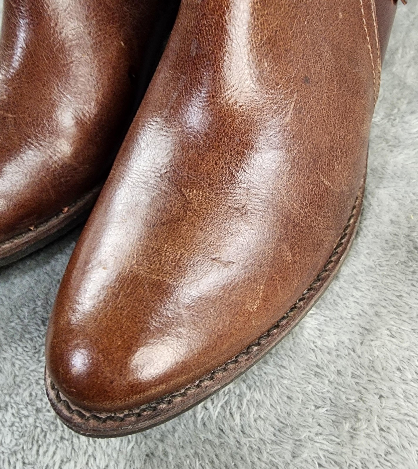 Matisse Kate Ankle Booties Women's Size 8.5 Brown Leather