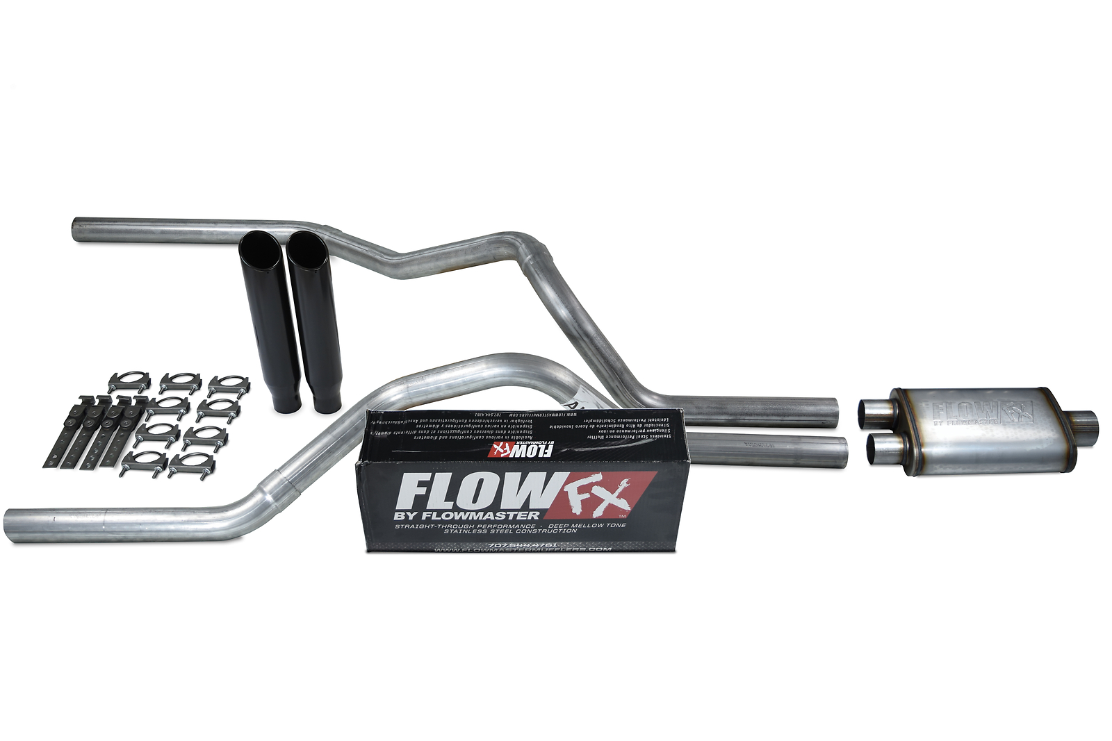 For Chevy GMC 1500 Truck 99-06 2.5" Dual Exhaust Kits Flowmaster Flow FX B C T