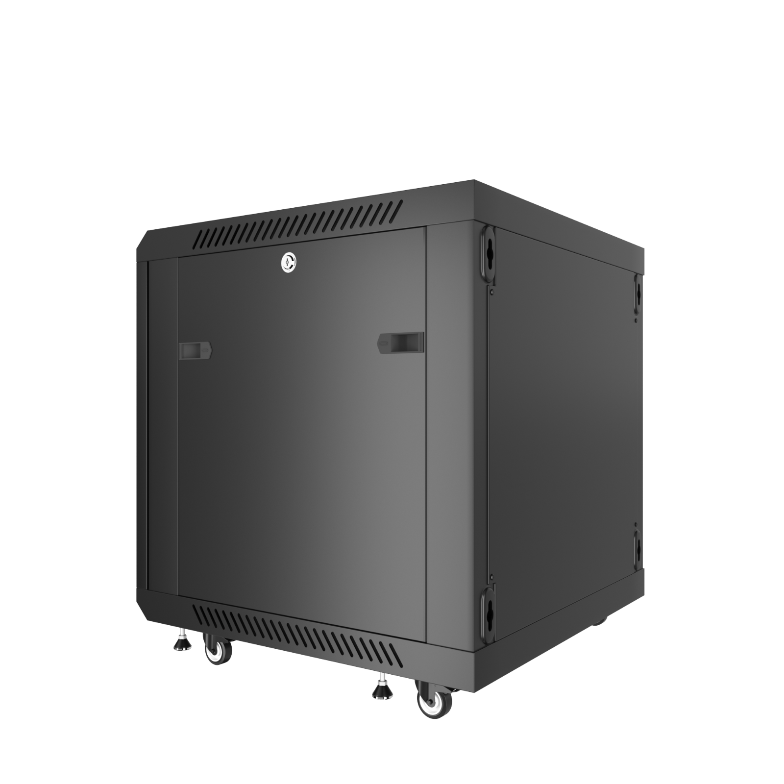 12U Server Rack Locking Network Cabinet Data Enclosure with PDU-Feet-Fan-Shelf