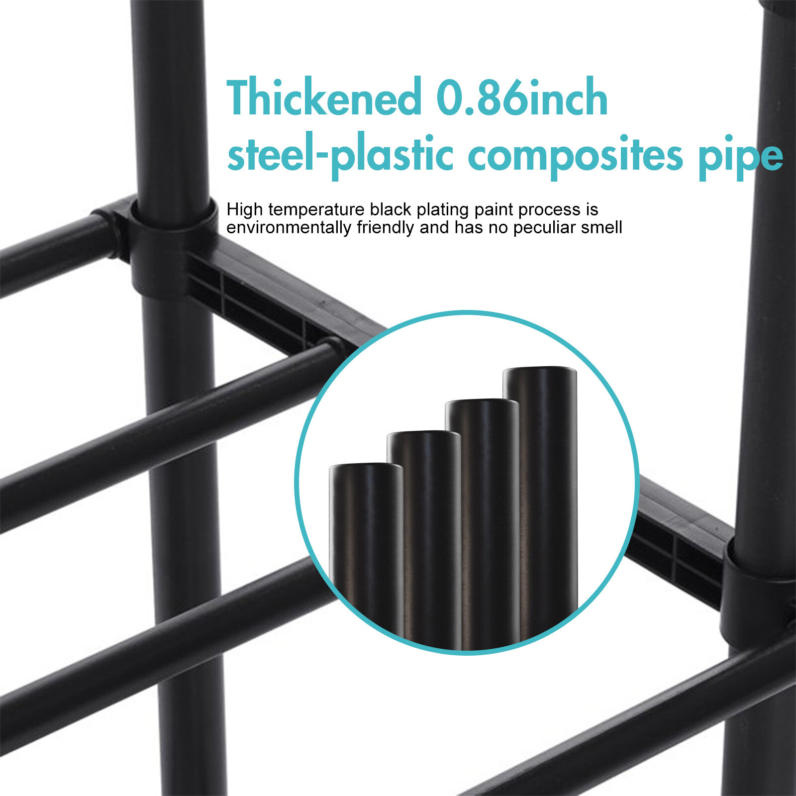 Heavy Duty Clothing Garment Rack Rolling Clothes Organizer Double Rails Hanging