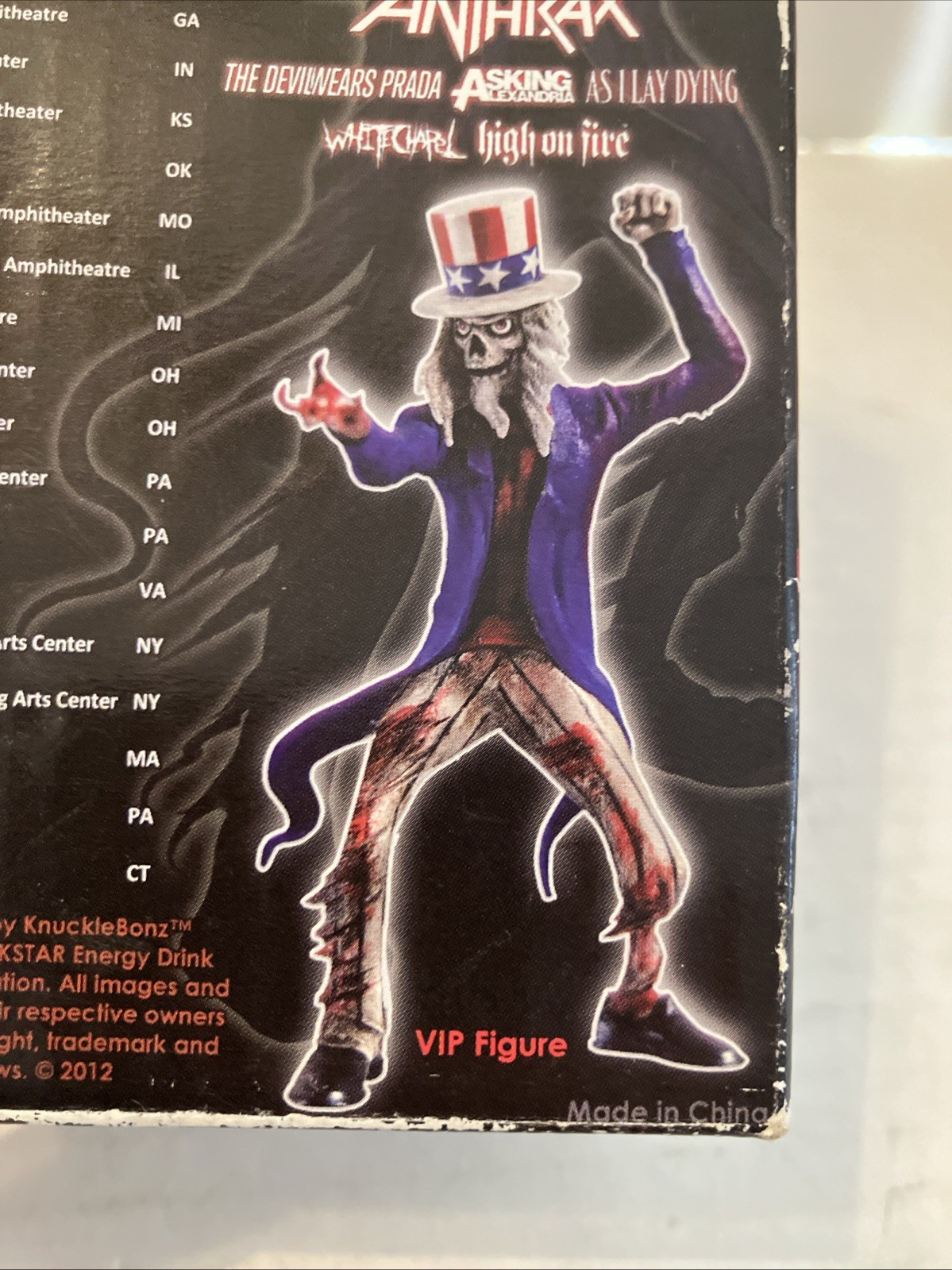 2012 Rockstar Mayhem Festival VIP figure Slipknot Slayer Motörhead Anthrax Tour