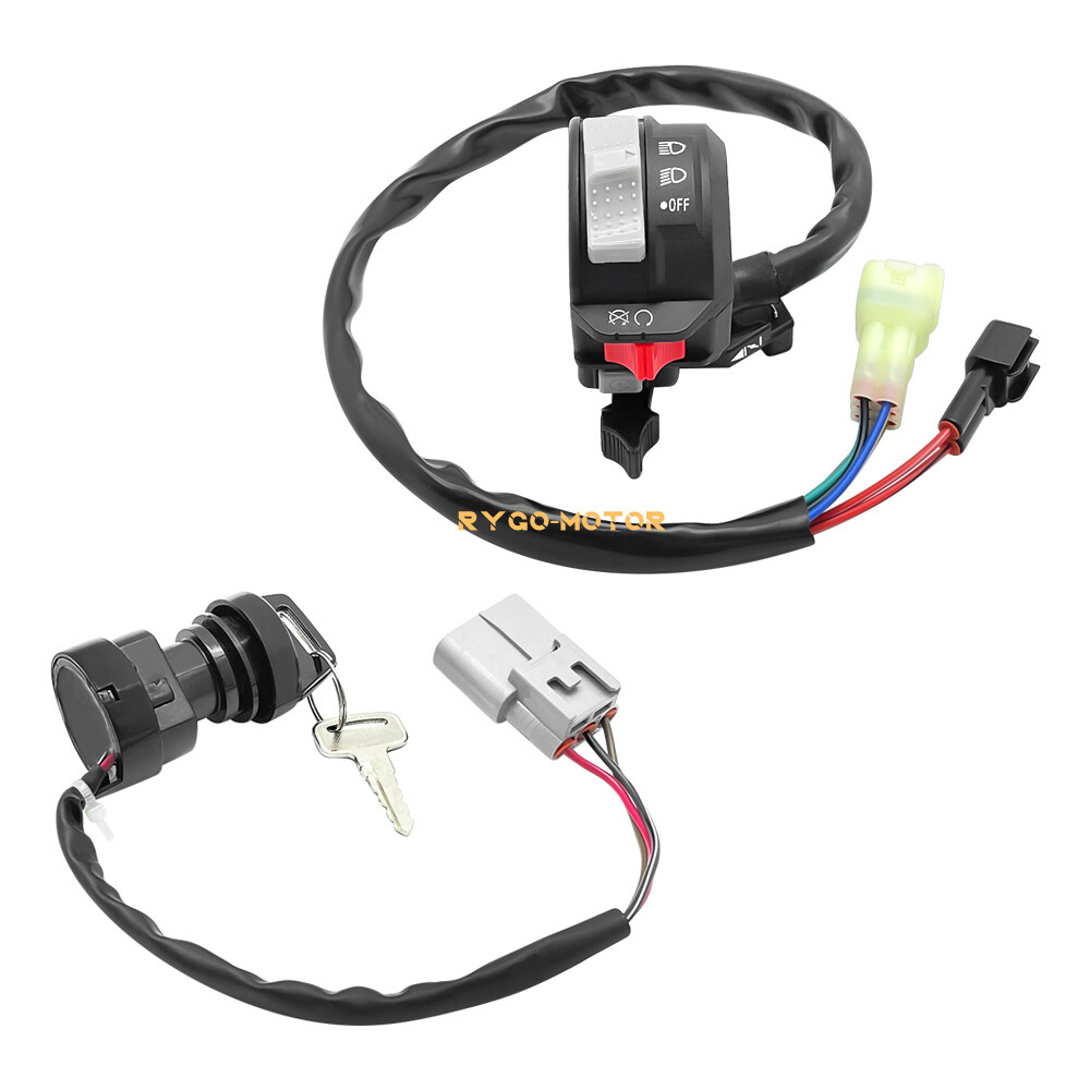 Start Stop Headlight Switch & Ignition Key Switch for Yamaha Grizzly 660 YFM660F