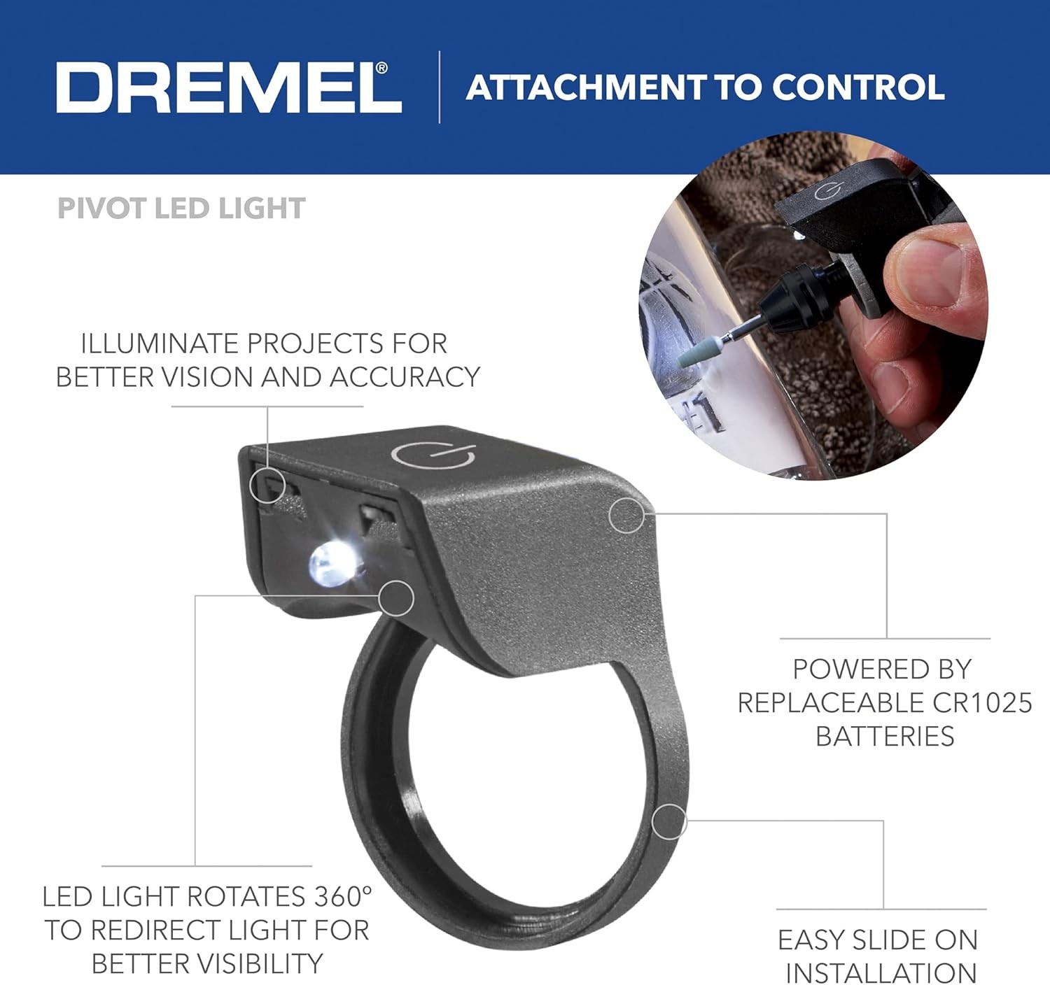 Dremel 4300-5/40 High Performance Rotary Tool Kit with LED Light- 5 Attachments