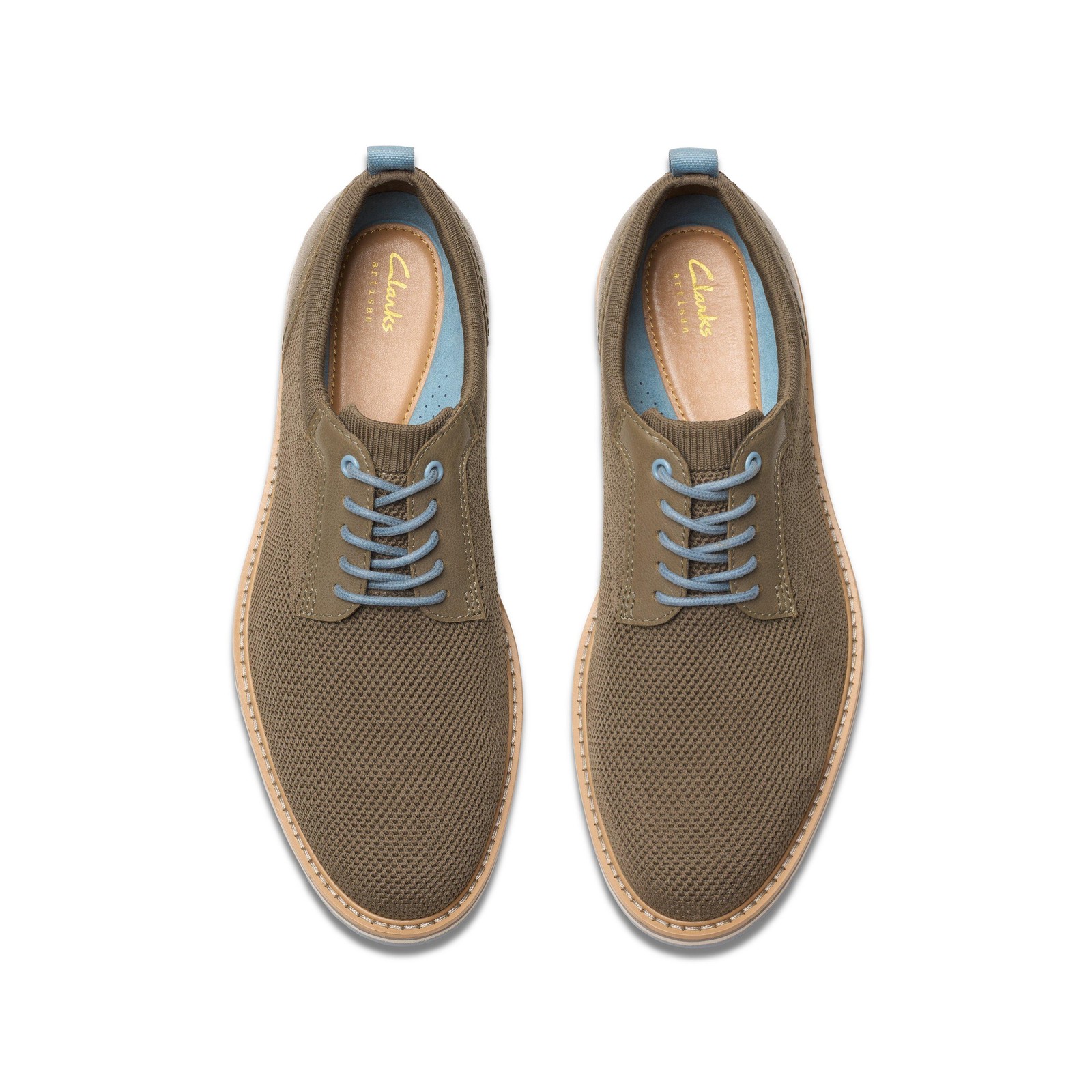 Clarks Mens Monahan Knit Grey Casual Shoes