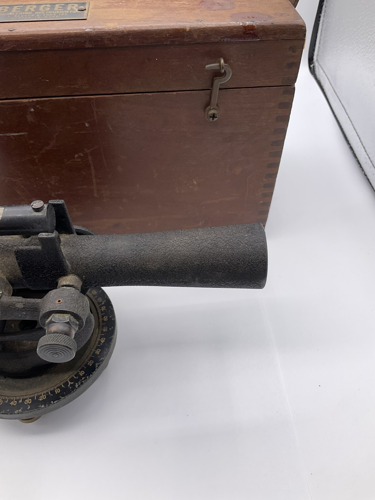 Vintage Berger Engineering Instruments Surveying Transit & Wood Box