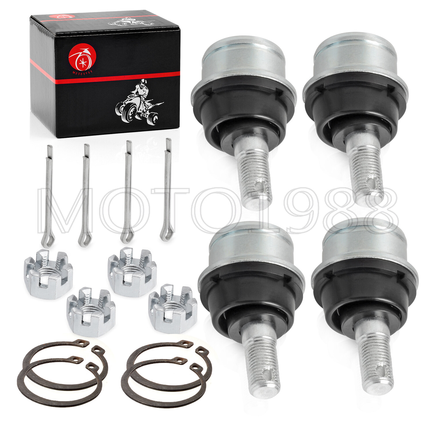 4x Front Lower Ball Joints for Honda 51355-HP5-601 51355-HC5-004 Rancher 350 420