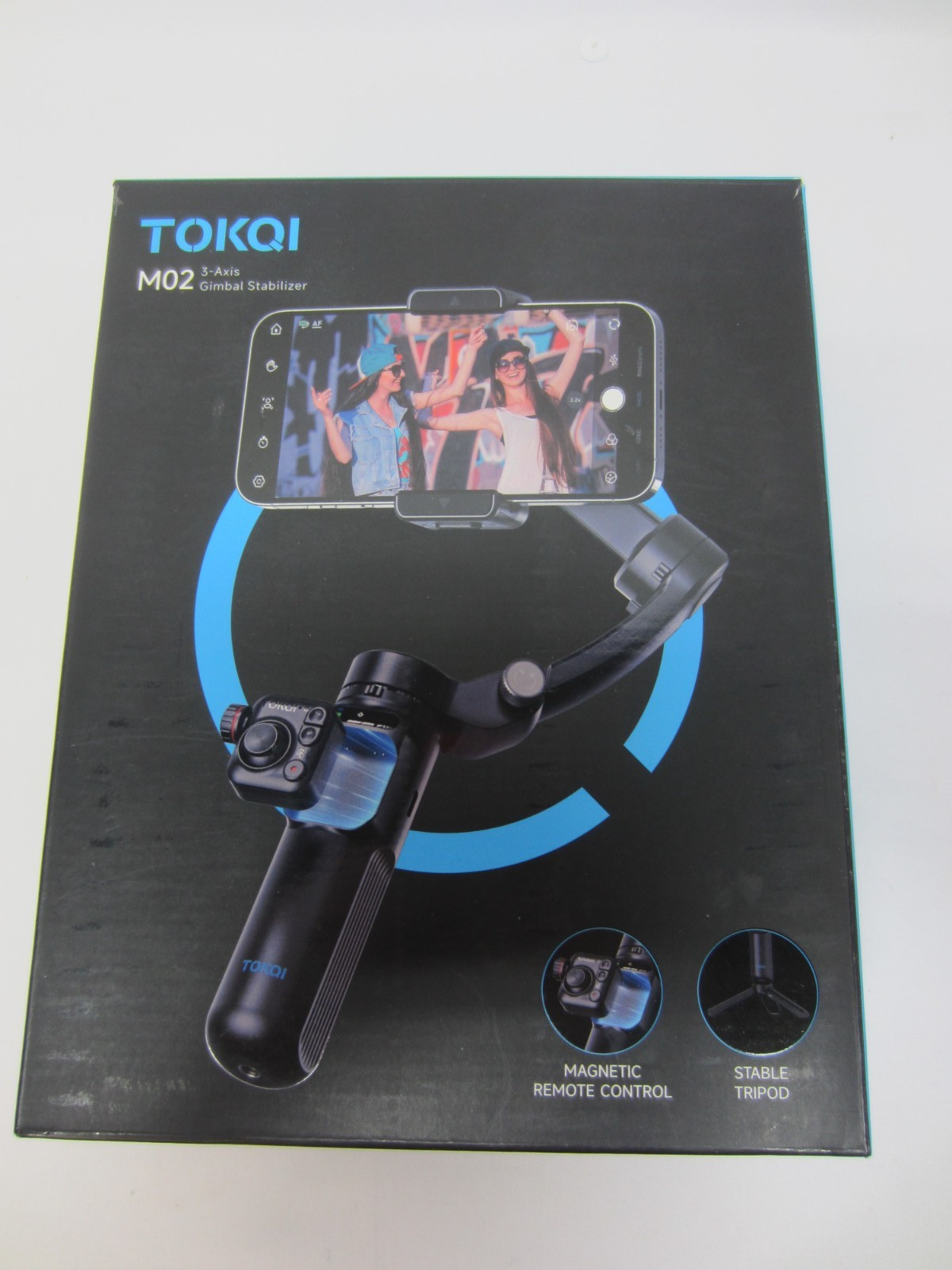 Tokqi M02 3-Axis Gimbal Stabilizer~Open Box~Manual, Cable & Bag as pictured