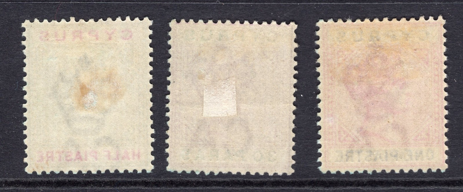 CYPRUS 1894 Mint SG 40-42 Fine/V Fine cv £19