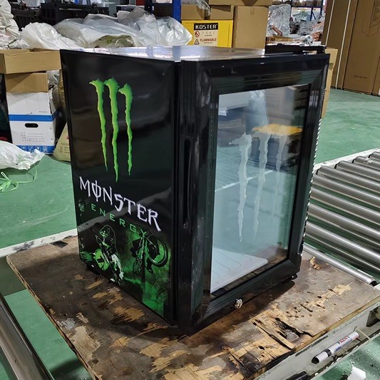 (BRAND NEW) Monster Energy Mini Fridge, light up monster sign (NEVER USED)