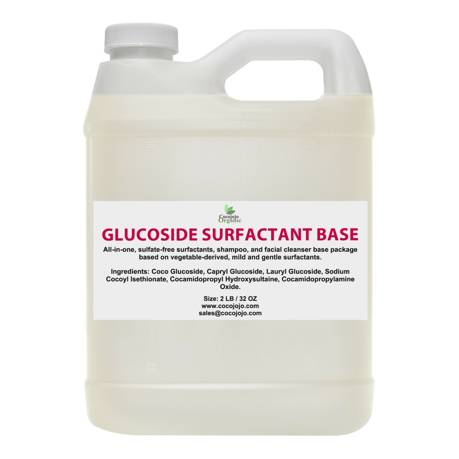 Glucoside surfactant base natural coco decyl capryl foam cleanser shampoo bulk
