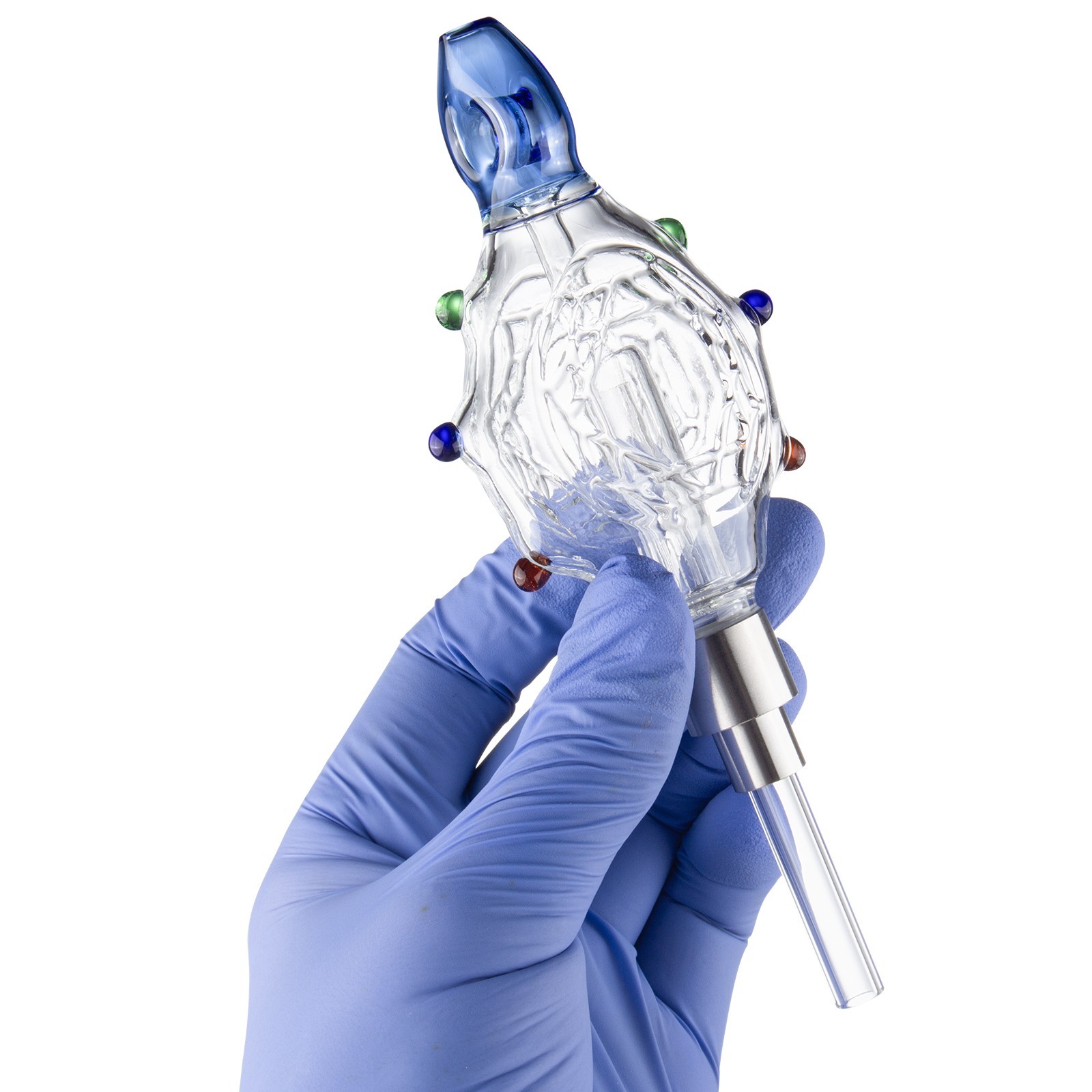 Turtle Style Glass Water Smoking Pipes Collectible Mini Bongs Quartz Nail Bag