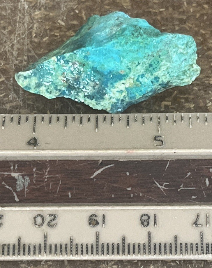 1 Arizona Chrysocolla Cuprite Rough Chunk 8.3grams 26x19x15mm 1x.7x.6"