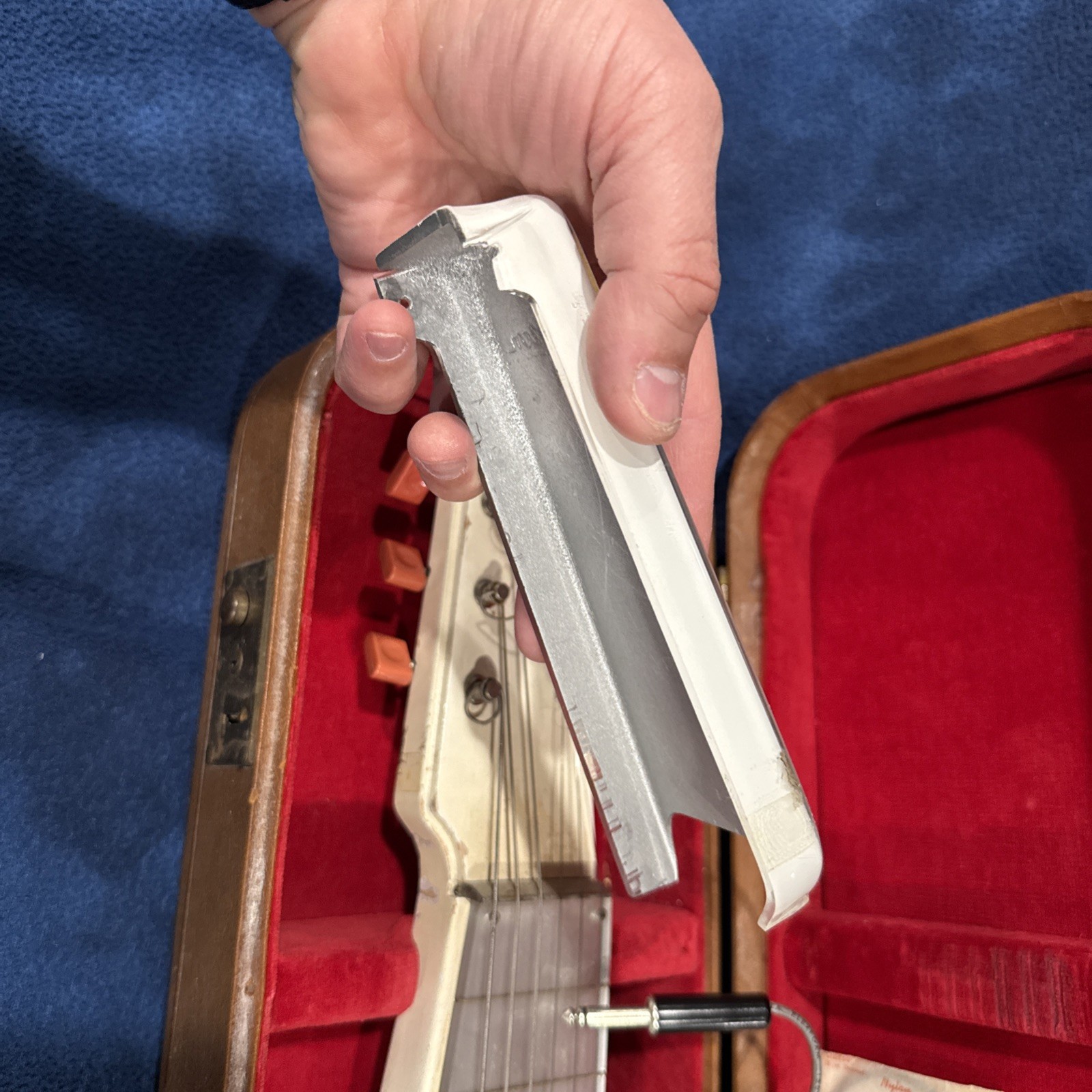 1953/52 Vintage Gibson Ultratone White/Coral Lap Steel Guitar w/ Case