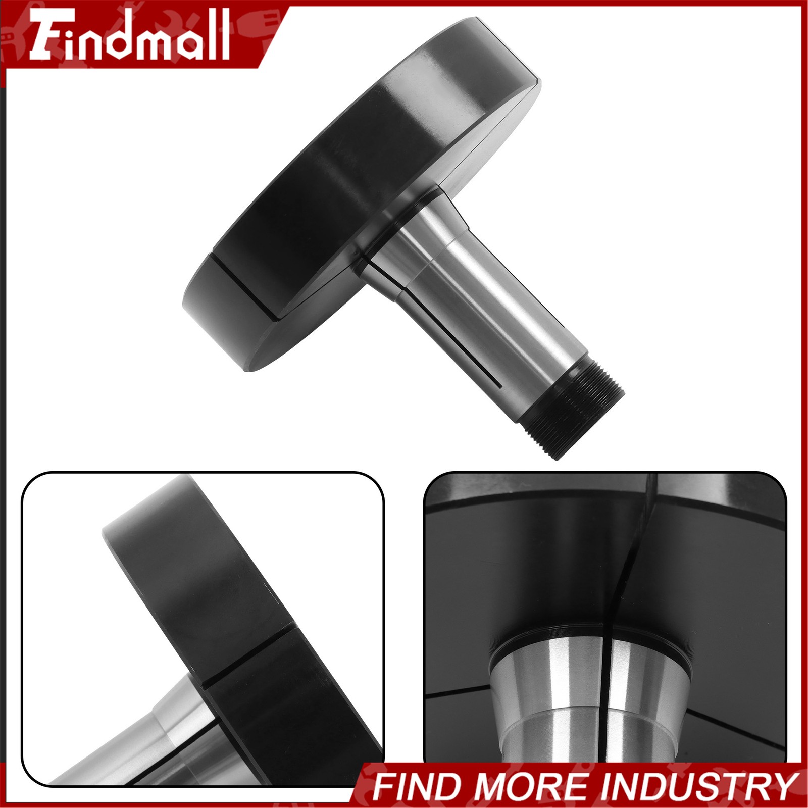 Findmall 5 Inch 5C Step Collet 1-1/8 Bore Precision Ground Steel Lathe Tool
