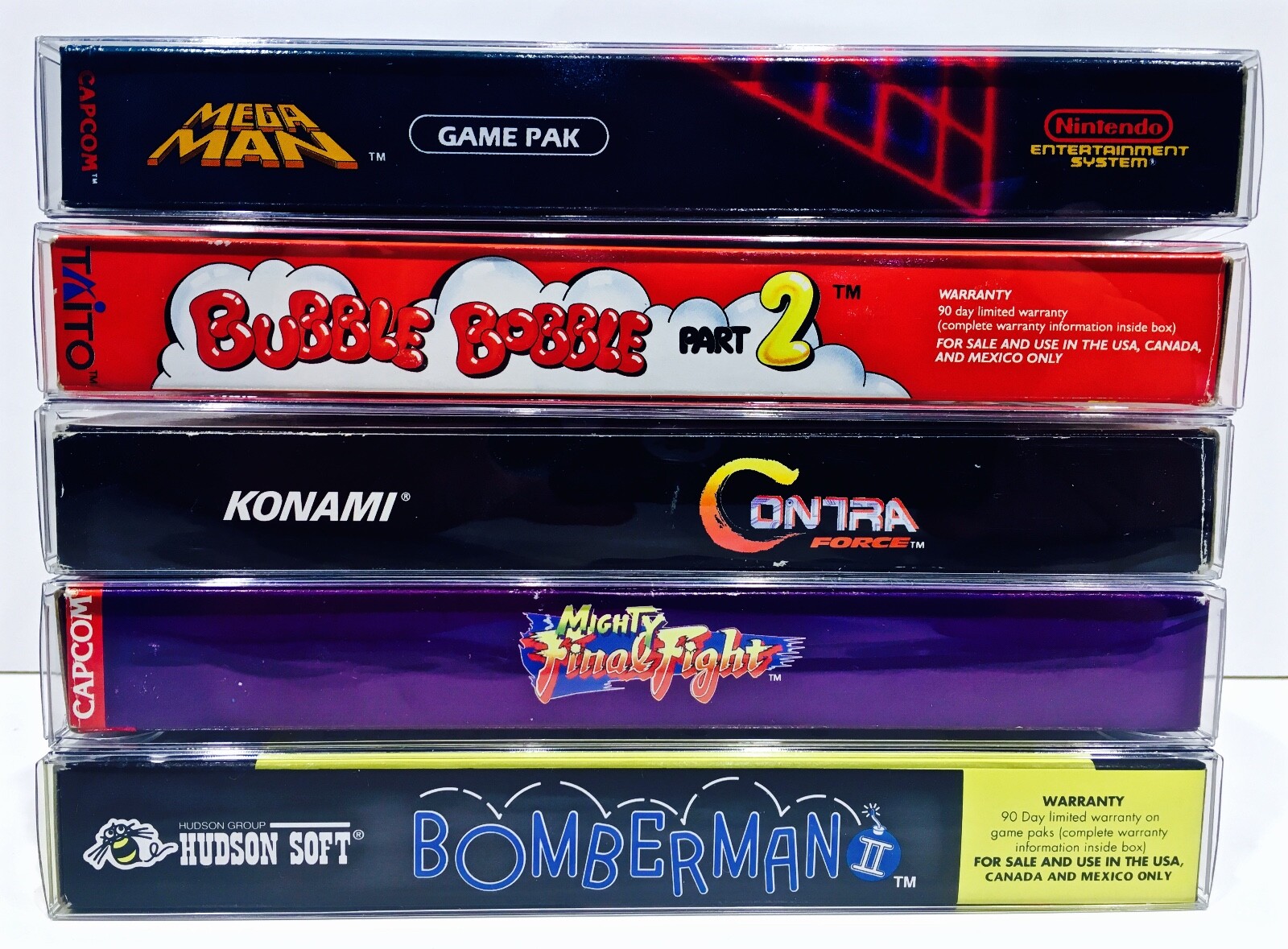 5 Box Protectors for NINTENDO NES Video Game Boxes! Clear Display Cases CIB New
