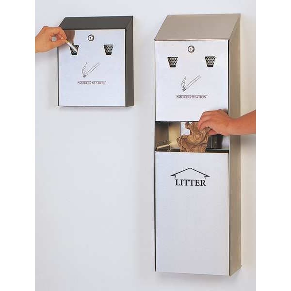 Rubbermaid Commercial Fgr1012ebk Ash Tray, 1-19/32 Gal., Black