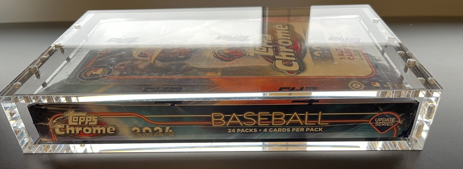 Acrylic Display Case Magnetic FITS 2024 Topps Chrome Update Baseball Hobby Box